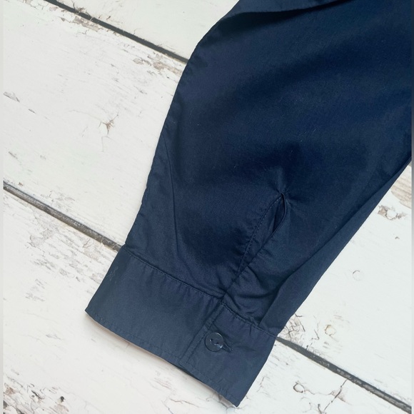 Charter Club Pull-on V-neck Blouse in Navy - Picture 5 of 8